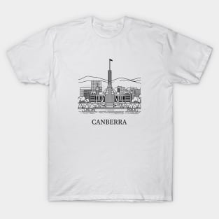 canberra line art illustration T-Shirt